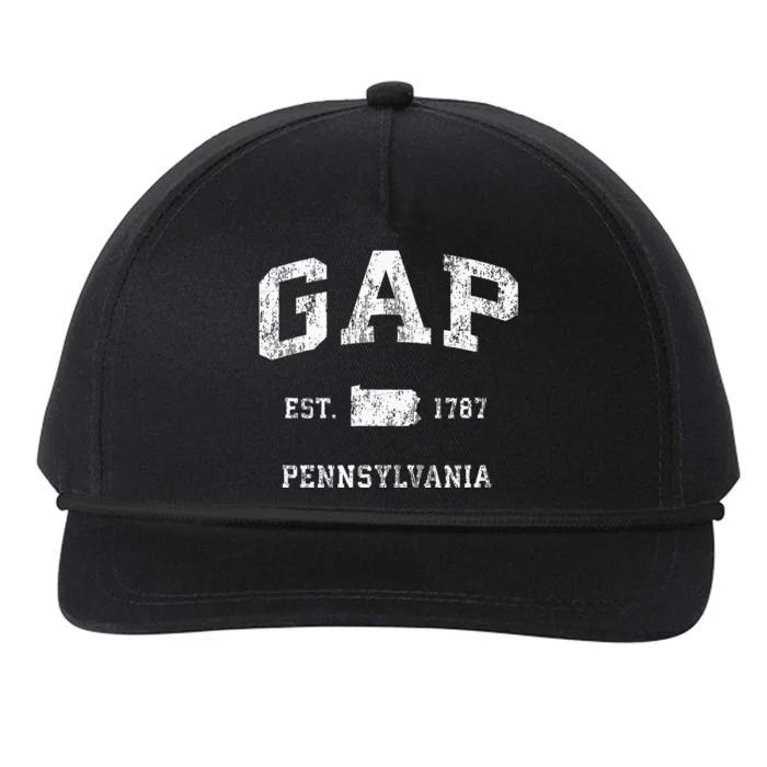 Gap Pennsylvania PA Vintage Athletic Sports Snapback Five-Panel Rope Hat