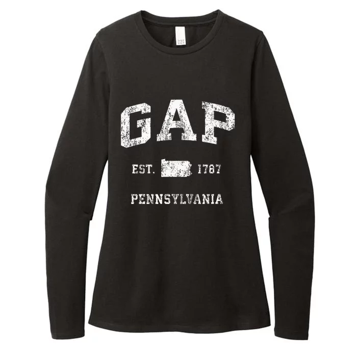 Gap Pennsylvania PA Vintage Athletic Sports Womens CVC Long Sleeve Shirt