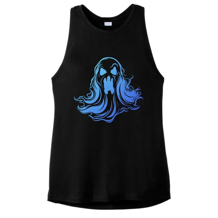 Ghost Poltergeist Paranormal Spooky Halloween Gift Ladies Tri-Blend Wicking Tank