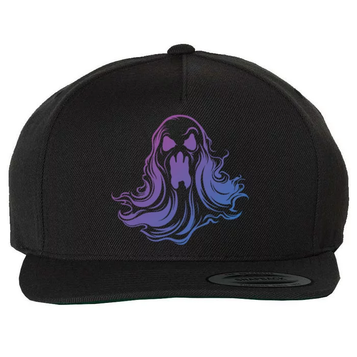 Ghost Poltergeist Paranormal Spooky Halloween Gift Wool Snapback Cap