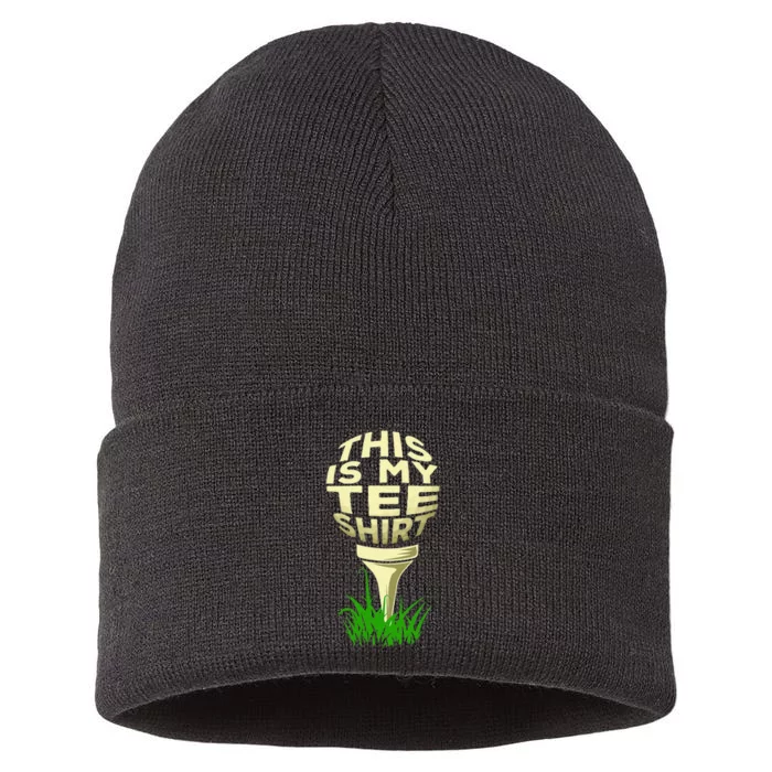 Golf Player quotes This Is My Tee Golfing Lover Sustainable Knit Beanie