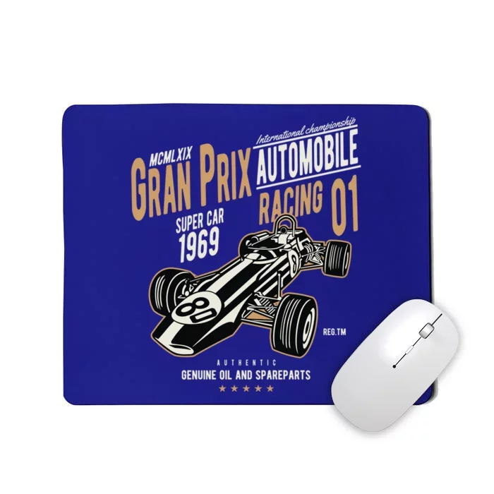 Grand Prix Racing 1969 Vintage Car Racing Fan Gift Mousepad