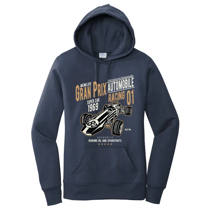 Grand Prix Racing 1969 Vintage Car Racing Fan Gift Women's Pullover Hoodie