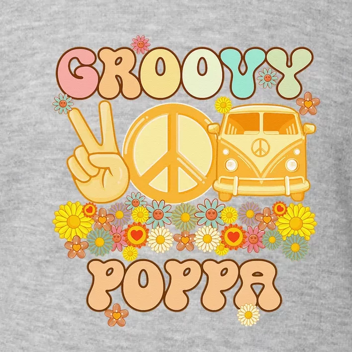 Groovy Poppa Retro Matching Family Baby Shower Father's Day Toddler Sweatshirt