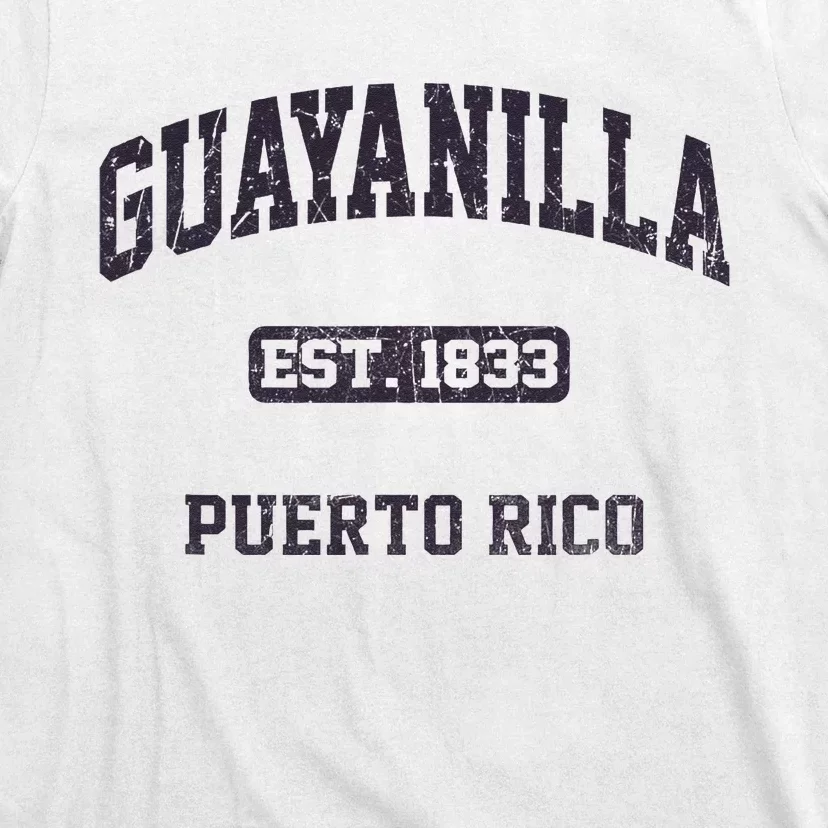 Guayanilla Puerto Rico Vintage Boricua Flag Athletic Style T-Shirt