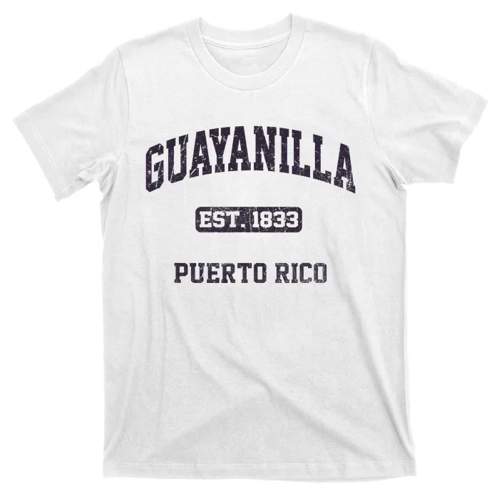 Guayanilla Puerto Rico Vintage Boricua Flag Athletic Style T-Shirt