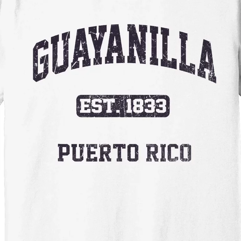 Guayanilla Puerto Rico Vintage Boricua Flag Athletic Style Premium T-Shirt