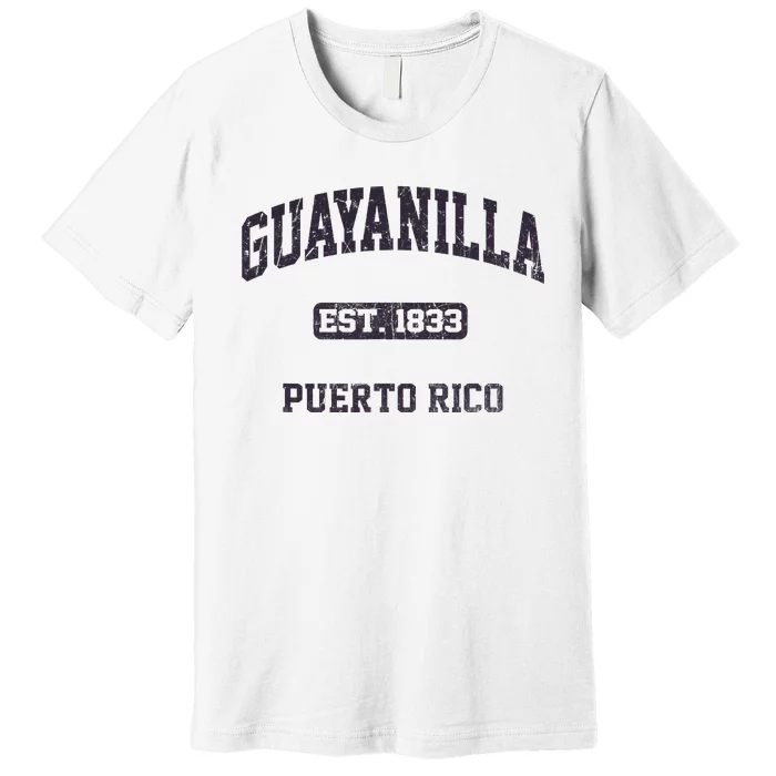 Guayanilla Puerto Rico Vintage Boricua Flag Athletic Style Premium T-Shirt