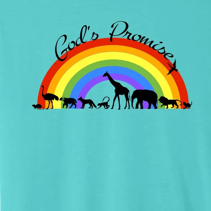 God's Promise Rainbow, Animals Of Noah's Ark ChromaSoft Performance T-Shirt