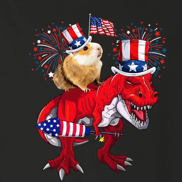 Guinea Pig Ridding TRex 4th Of July Fireworks Lover Family Toddler Long Sleeve Shirt