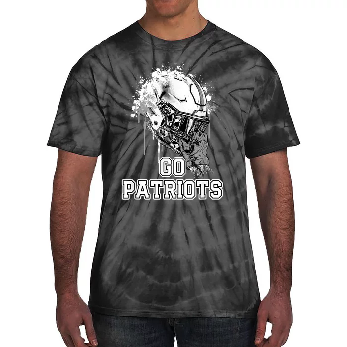 Go Patriots Rising Helmet Henry County High School Tie-Dye T-Shirt