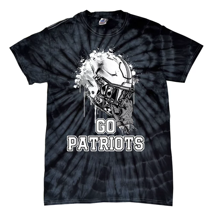 Go Patriots Rising Helmet Henry County High School Tie-Dye T-Shirt