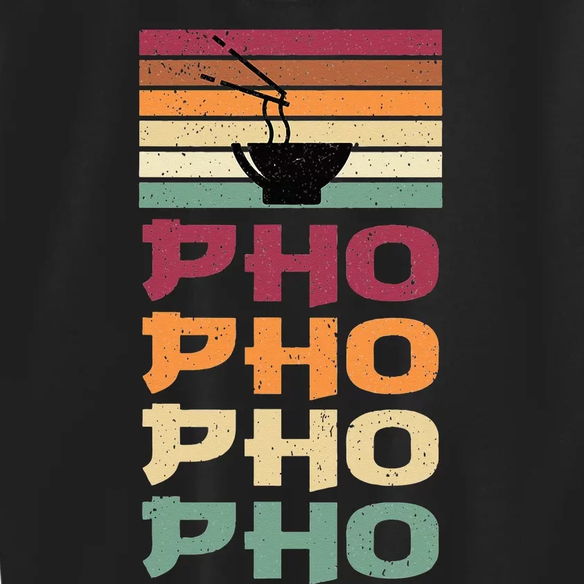 Great Pho Retro Design Food Lover Pho Soup Kids Sweatshirt