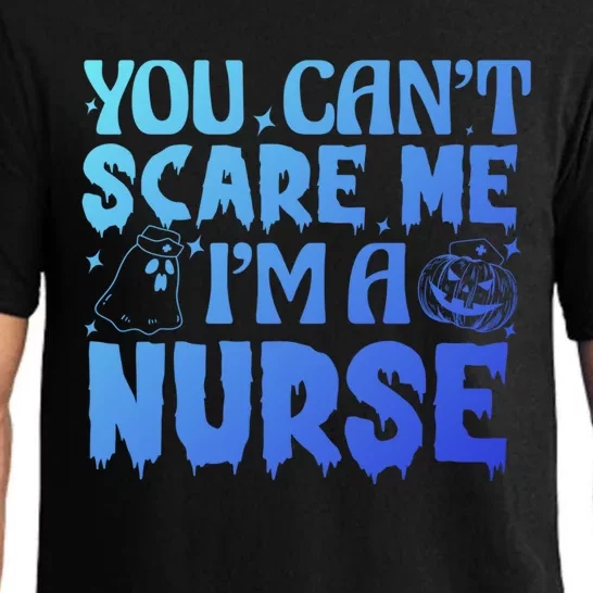 Ghost Pumpkin Spooky Halloween You Cant Scare Me Im A Nurse Gift Pajama Set