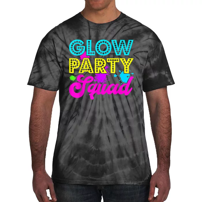 Glow Party Squad Halloween Costume Party Colorful Tie-Dye T-Shirt