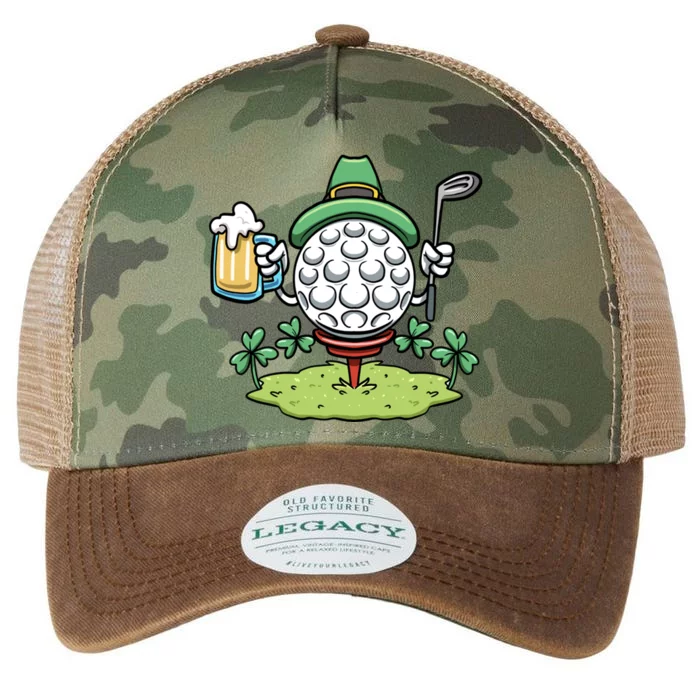 Golf Player Shamrock Golf St Patricks Day Golf Ball Gift Legacy Tie Dye Trucker Hat