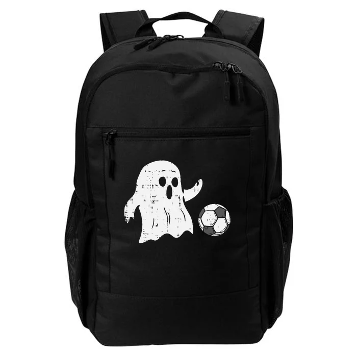 Ghost Playing Soccer Funny Football Halloween Costume Sports Daily Commute Backpack