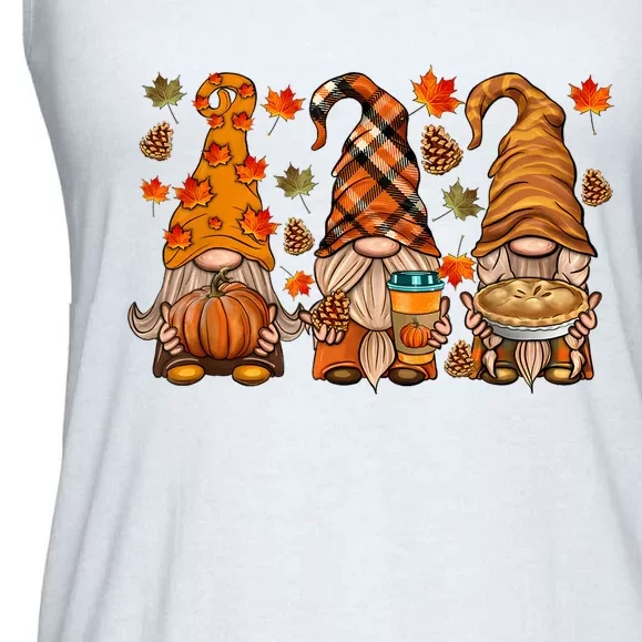 Gnomes Pumpkin Spice Coffee Latte Fall Autumn Thanksgiving Ladies Essential Flowy Tank