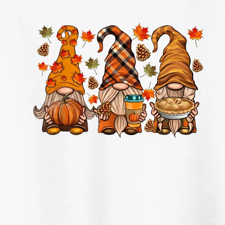 Gnomes Pumpkin Spice Coffee Latte Fall Autumn Thanksgiving Toddler T-Shirt