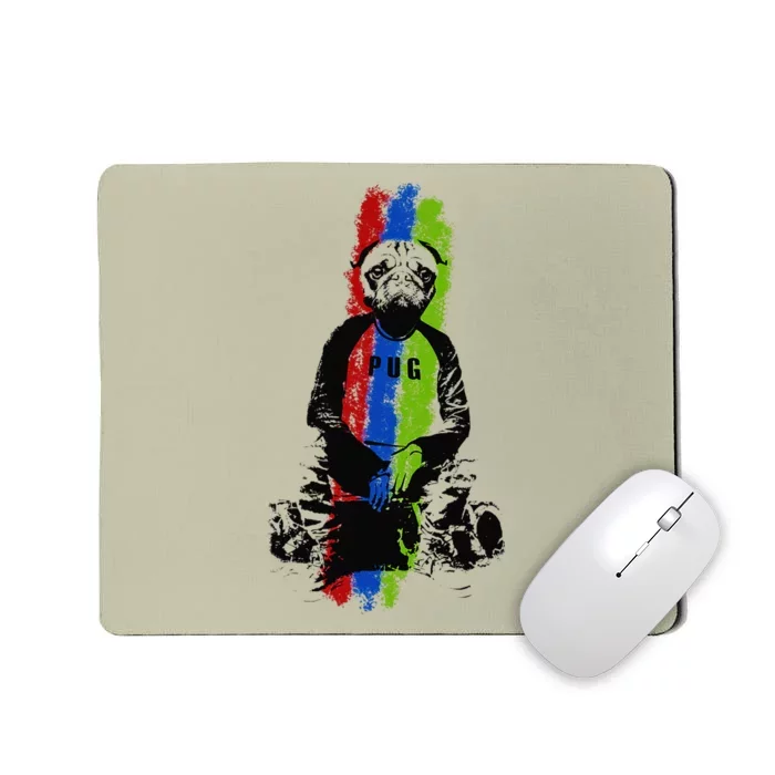 Good Pug Sitting Art Mousepad