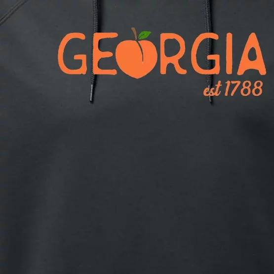 Georgia Peach State est. 1788 Performance Fleece Hoodie