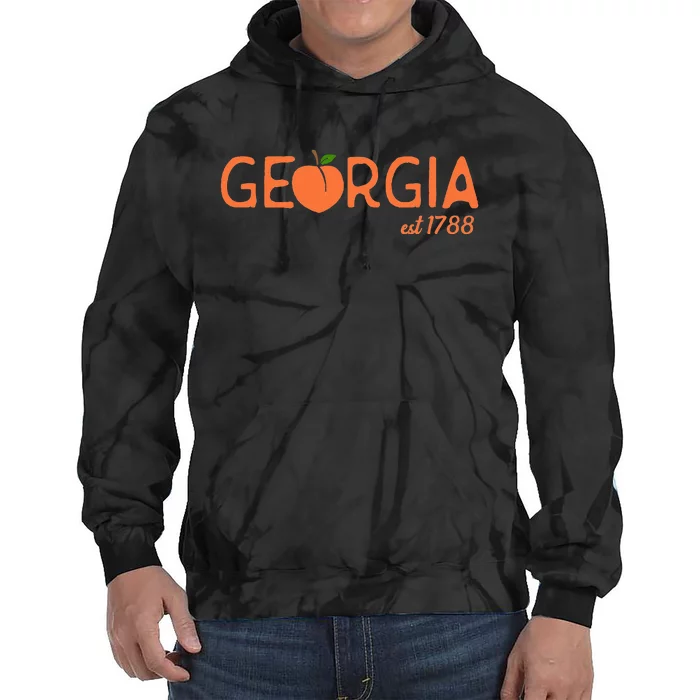 Georgia Peach State est. 1788 Tie Dye Hoodie