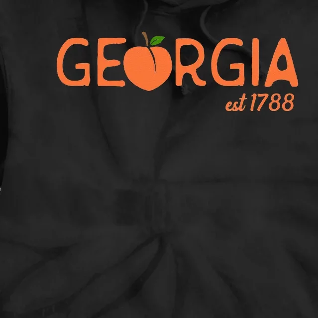 Georgia Peach State est. 1788 Tie Dye Hoodie