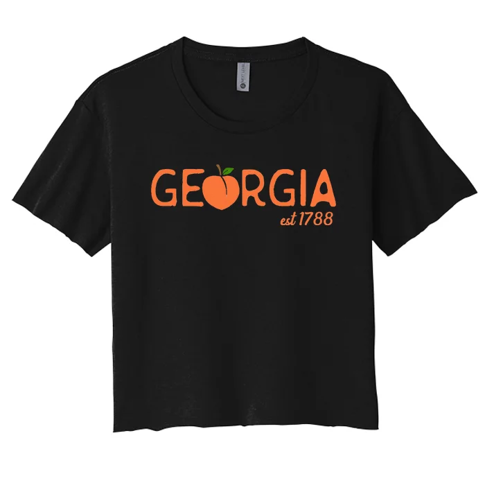 Georgia Peach State est. 1788 Women's Crop Top Tee