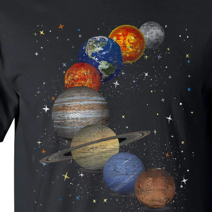 Galaxy Planets Sun Universe Outer Space Science Tall T-Shirt