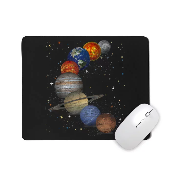 Galaxy Planets Sun Universe Outer Space Science Mousepad