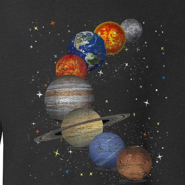 Galaxy Planets Sun Universe Outer Space Science Toddler Sweatshirt