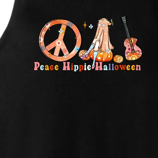 Groovy PEACE SIGN LOVE 60s 70s Hippie Vibes Halloween Girls Gift Ladies Tri-Blend Wicking Tank