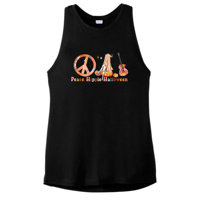 Groovy PEACE SIGN LOVE 60s 70s Hippie Vibes Halloween Girls Gift Ladies Tri-Blend Wicking Tank