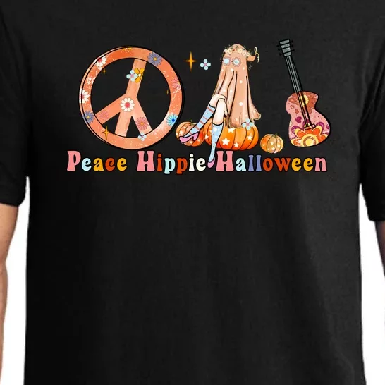 Groovy PEACE SIGN LOVE 60s 70s Hippie Vibes Halloween Girls Gift Pajama Set