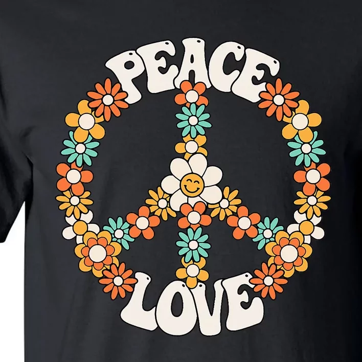 Groovy Peace Sign Love Costume for 60s 70s Theme Party Tall T-Shirt