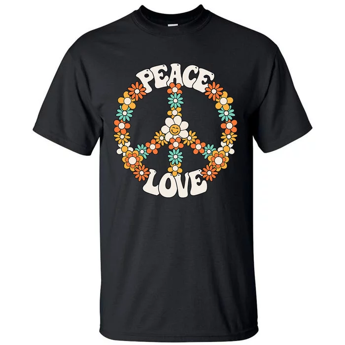 Groovy Peace Sign Love Costume for 60s 70s Theme Party Tall T-Shirt