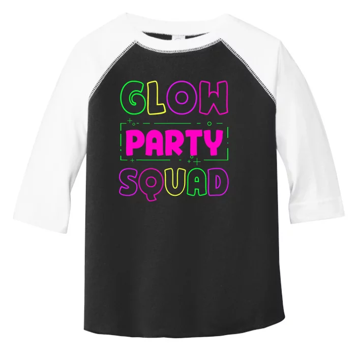 Glow Party Squad Neon Lights Party Lover Toddler Fine Jersey T-Shirt