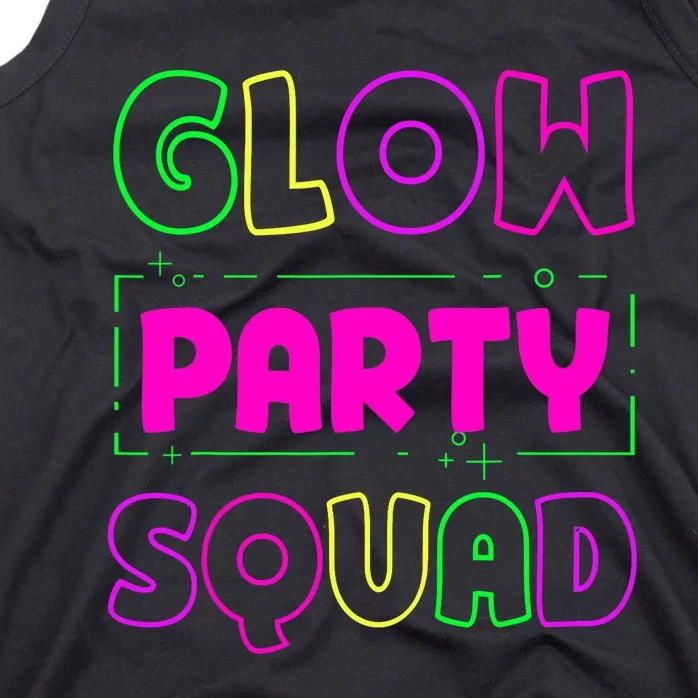 Glow Party Squad Neon Lights Party Lover Tank Top