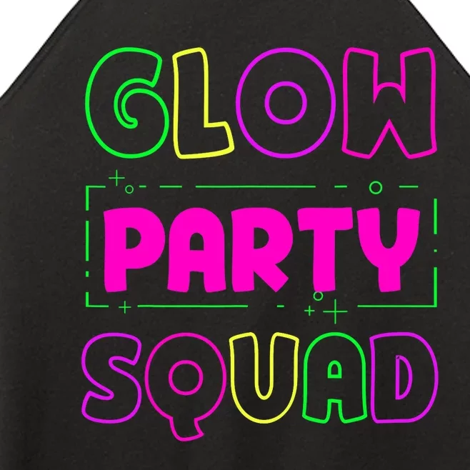 Glow Party Squad Neon Lights Party Lover Women’s Perfect Tri Rocker Tank