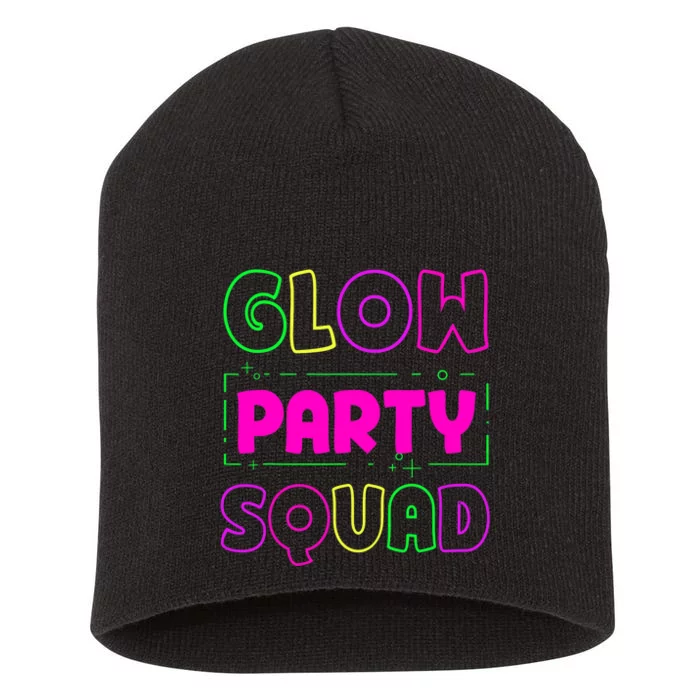 Glow Party Squad Neon Lights Party Lover Short Acrylic Beanie