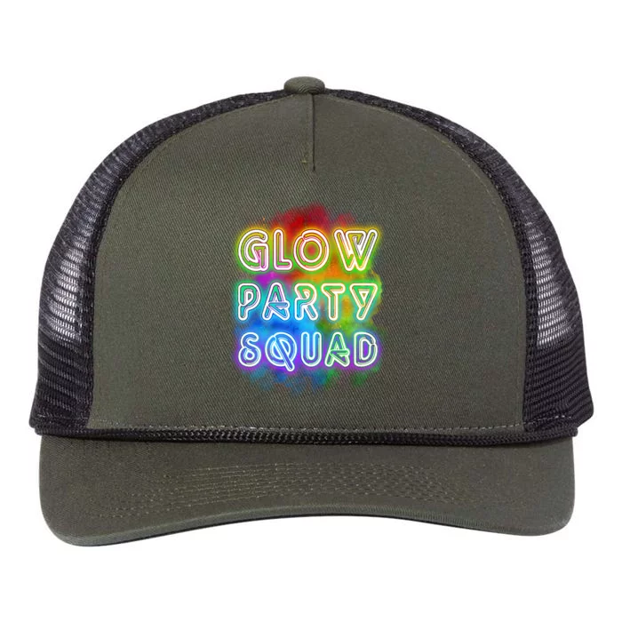 Glow Party Squad Retro Rope Trucker Hat Cap