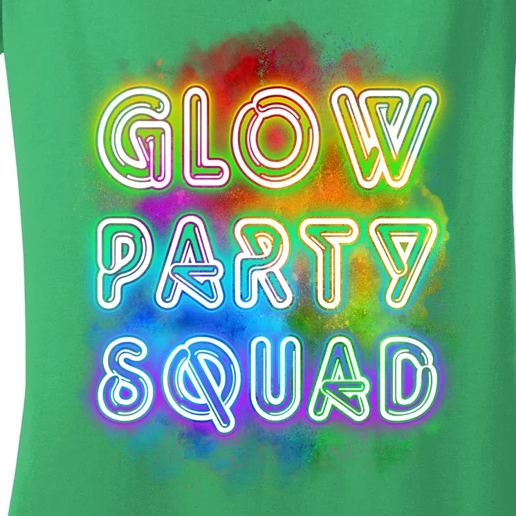 Glow Party Squad Women's V-Neck T-Shirt