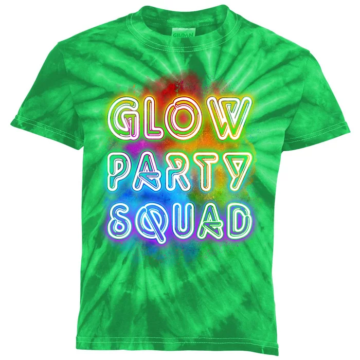 Glow Party Squad Kids Tie-Dye T-Shirt