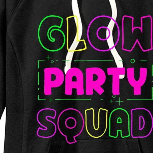 Glow Party Squad Neon Lights Party Lover Women's Fleece Hoodie