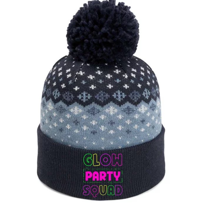 Glow Party Squad Neon Lights Party Lover The Baniff Cuffed Pom Beanie