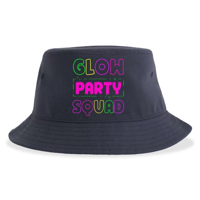 Glow Party Squad Neon Lights Party Lover Sustainable Bucket Hat