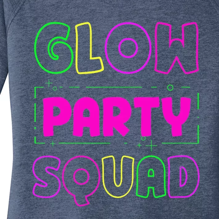 Glow Party Squad Neon Lights Party Lover Women's Perfect Tri Tunic Long Sleeve Shirt