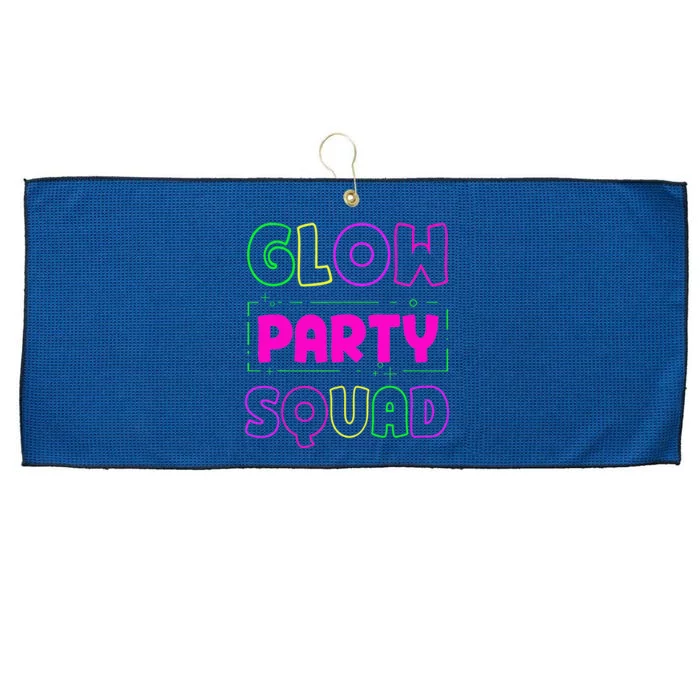 Glow Party Squad Neon Lights Party Lover Large Microfiber Waffle Golf Towel