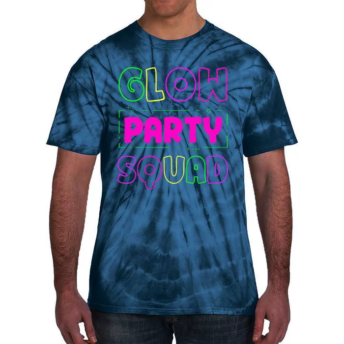 Glow Party Squad Neon Lights Party Lover Tie-Dye T-Shirt