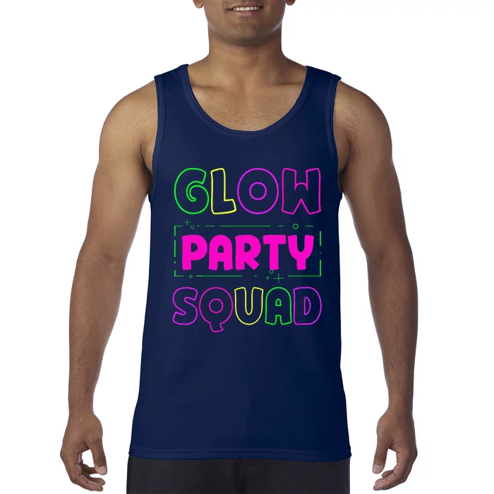 Glow Party Squad Neon Lights Party Lover Tank Top